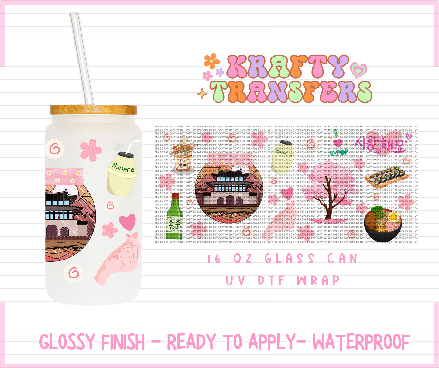 Korea Life - 16 Oz UV DTF Wrap