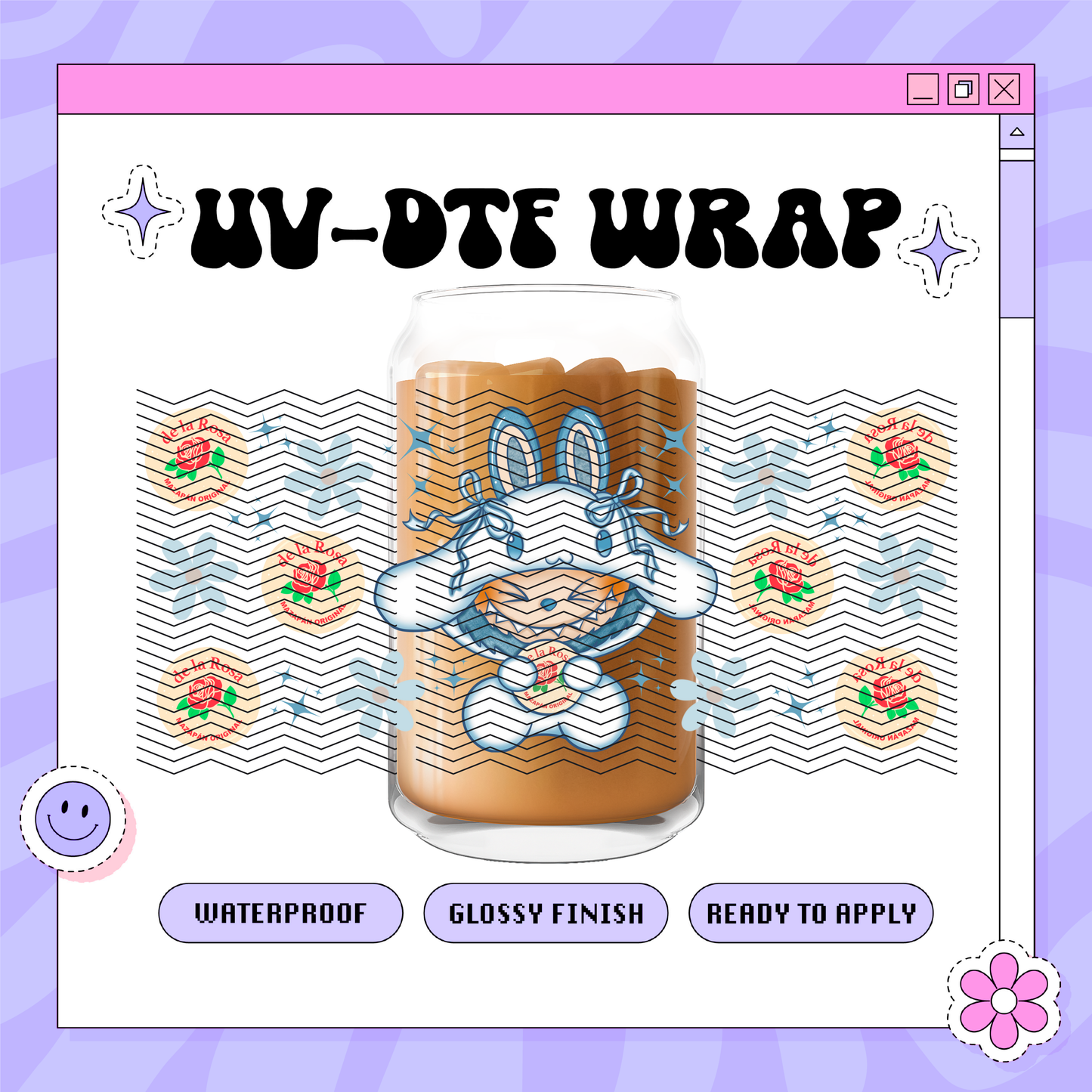 Kawaii Cinna Candy - 16oz Glass Wrap
