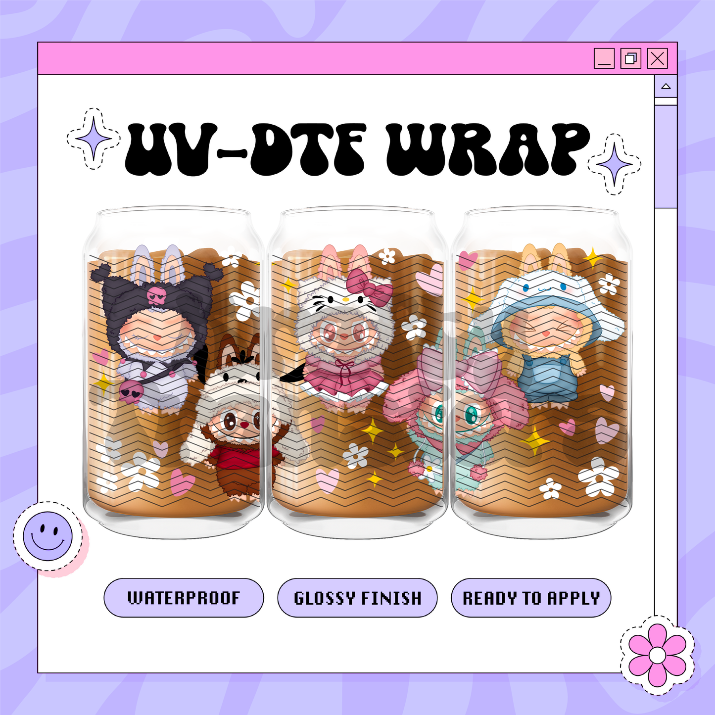 Kawaii Labubu - 16oz Glass Wrap