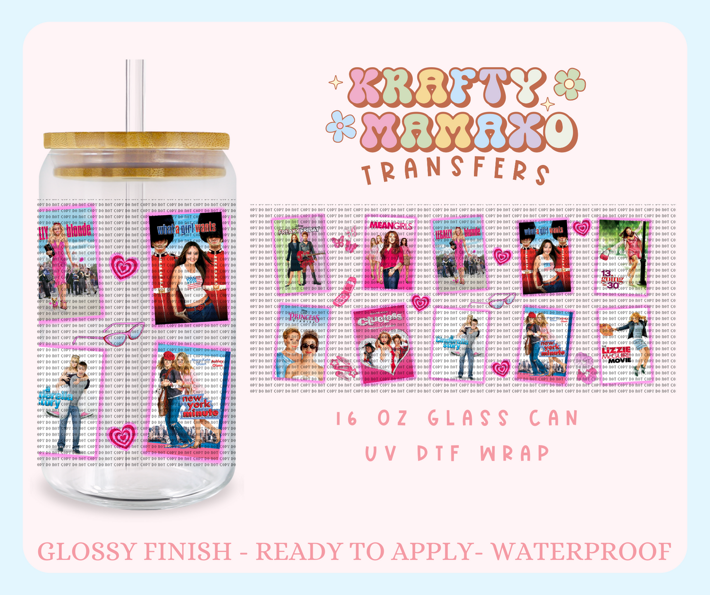 2000s Movies - 16 Oz UV DTF Wrap