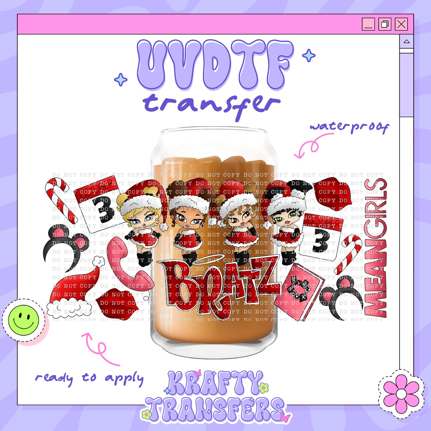 Xmas Mean Girls Baby Dollz EXCLUSIVE - 16oz Glass Wrap