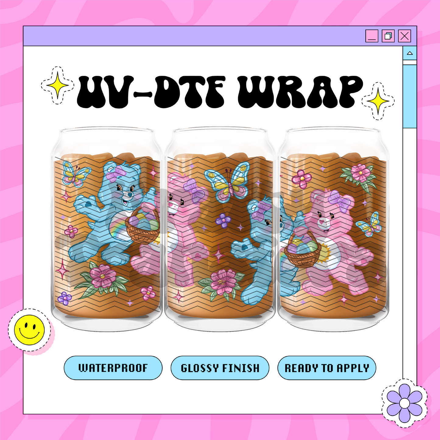 Easter Bears - 16oz Glass Wrap