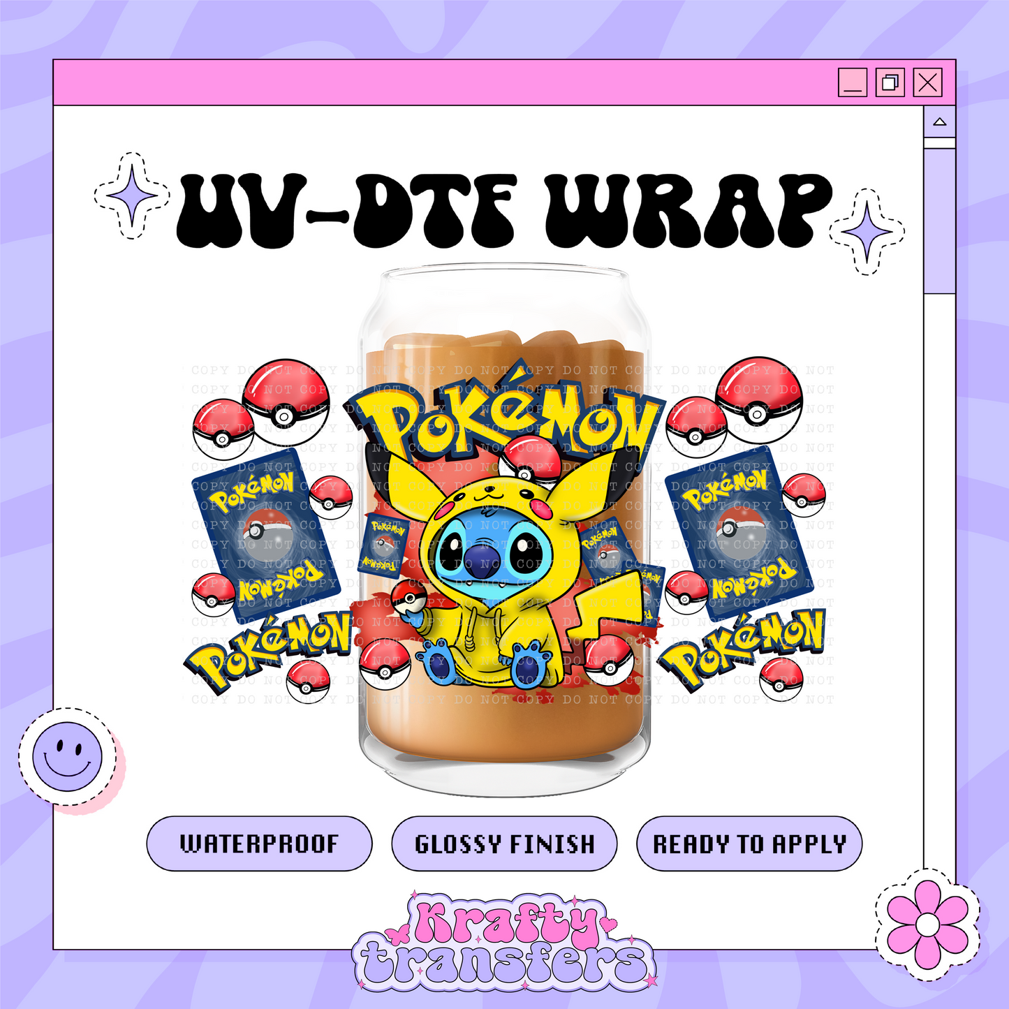Dis Kawaii Alien - 16oz Glass Wrap