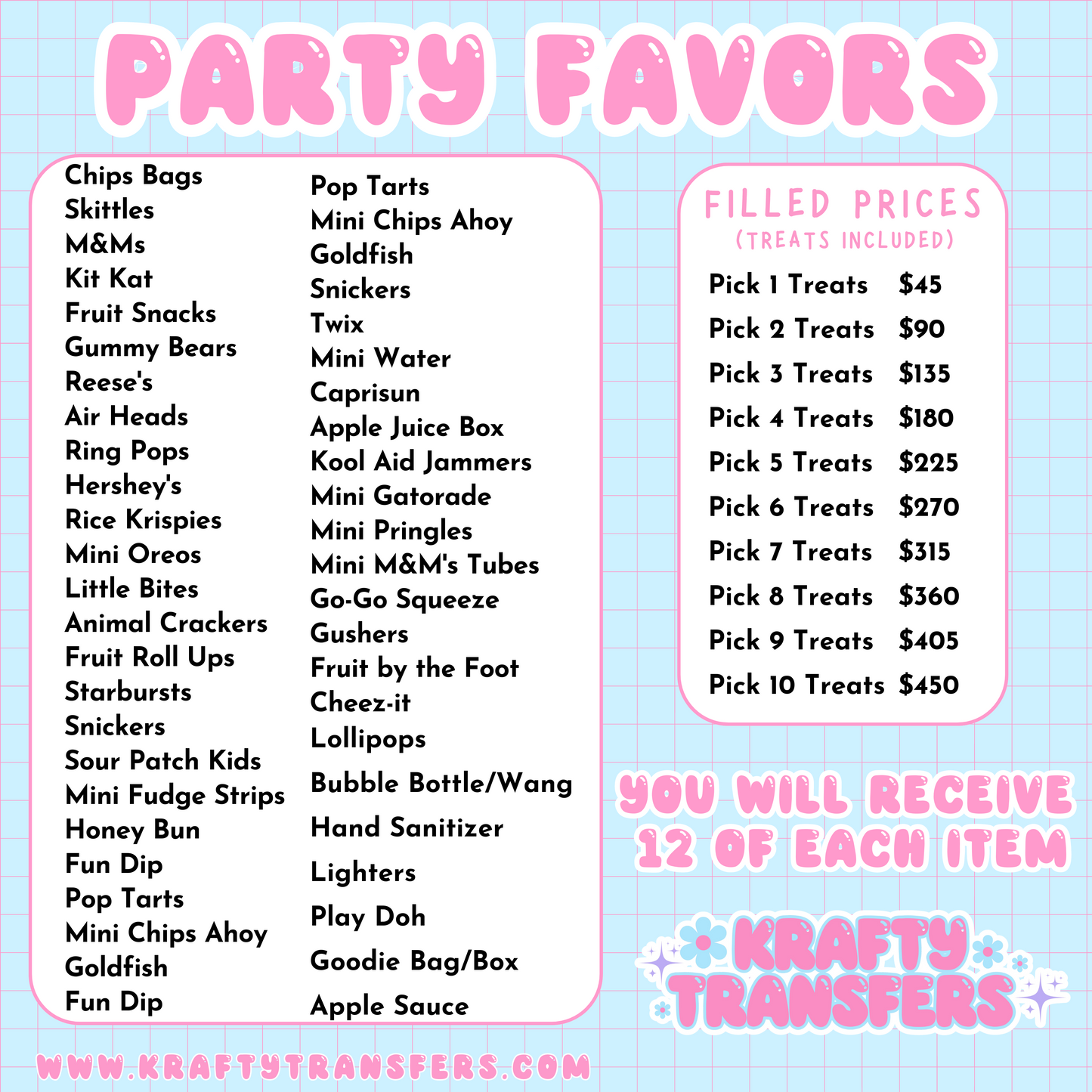 Customized Party Favors