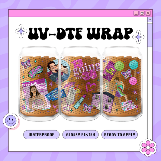 13 going on 30 movie - 16oz Glass Wrap