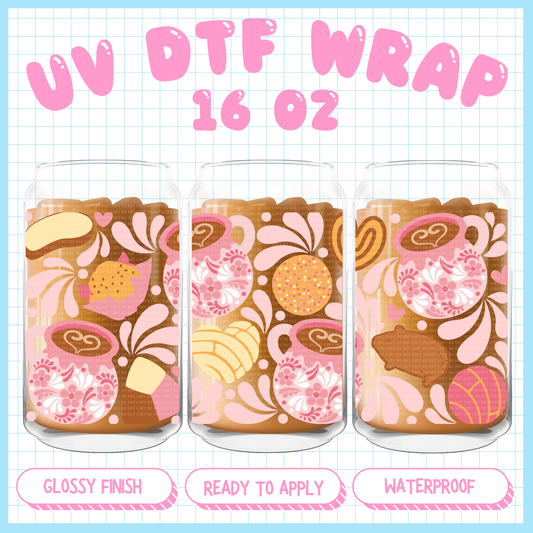 Talavera conchas - 16 oz UV DTF WRAP