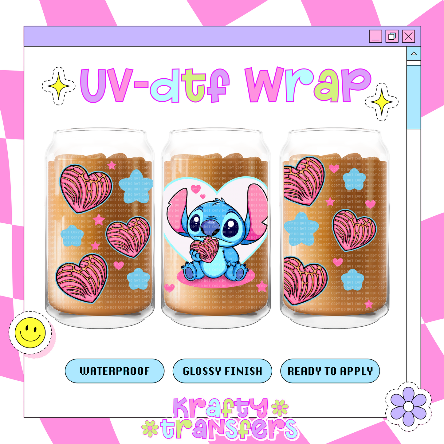 Cute Alien Vday - 16 oz Glass Wrap