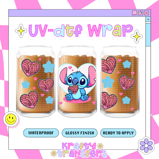 Cute Alien Vday - 16 oz Glass Wrap