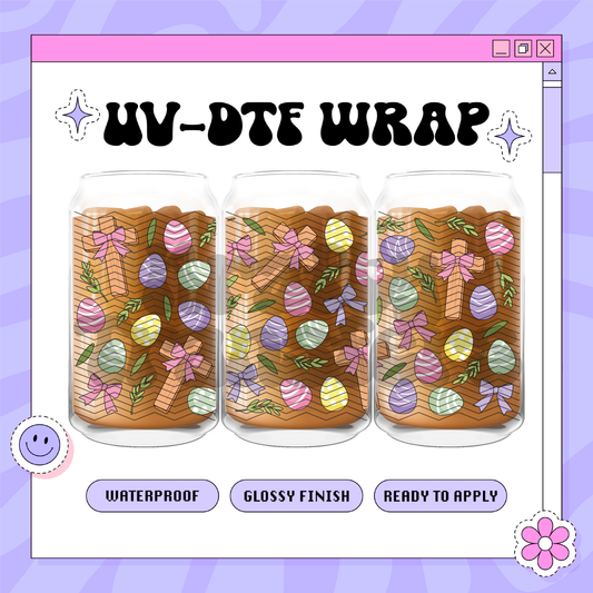 Cross & Easter eggs - 16oz Glass Wrap
