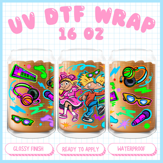 Arnold & Girl Dancing
 - 16 oz UV DTF WRAP