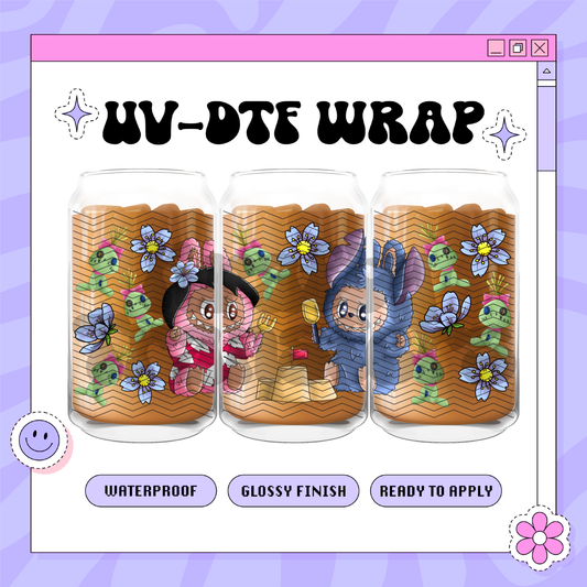 Lilo & Alien Labubu EXCLUSIVE - 16oz Glass Wrap