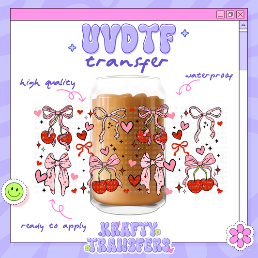 Heart Bows - 16oz Glass Wrap