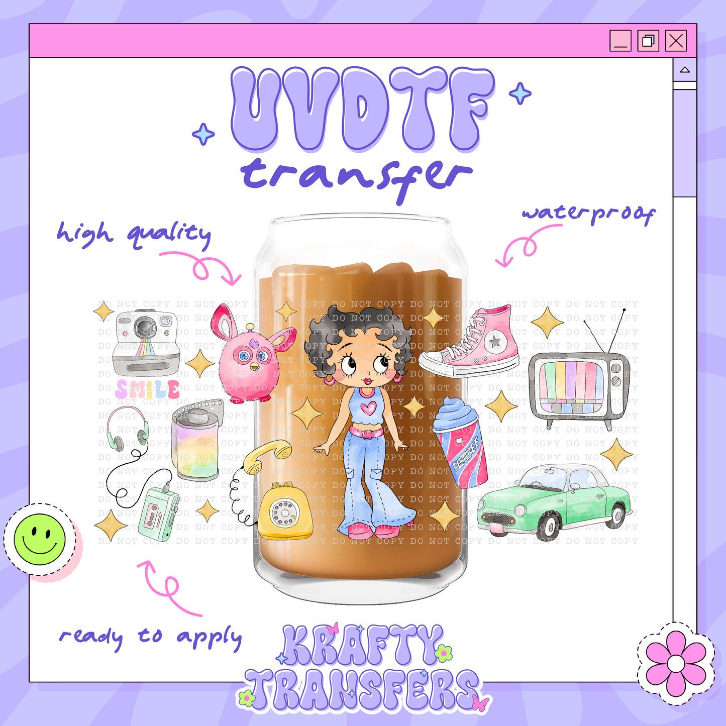 Retro Betty Exclusive - 16oz Glass Wrap