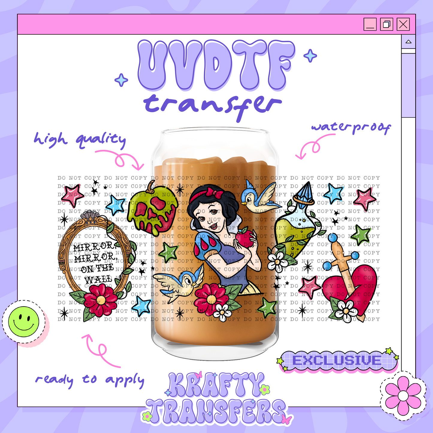 Snow Foral Exclusive | #65 | 16oz UVDTF Wrap