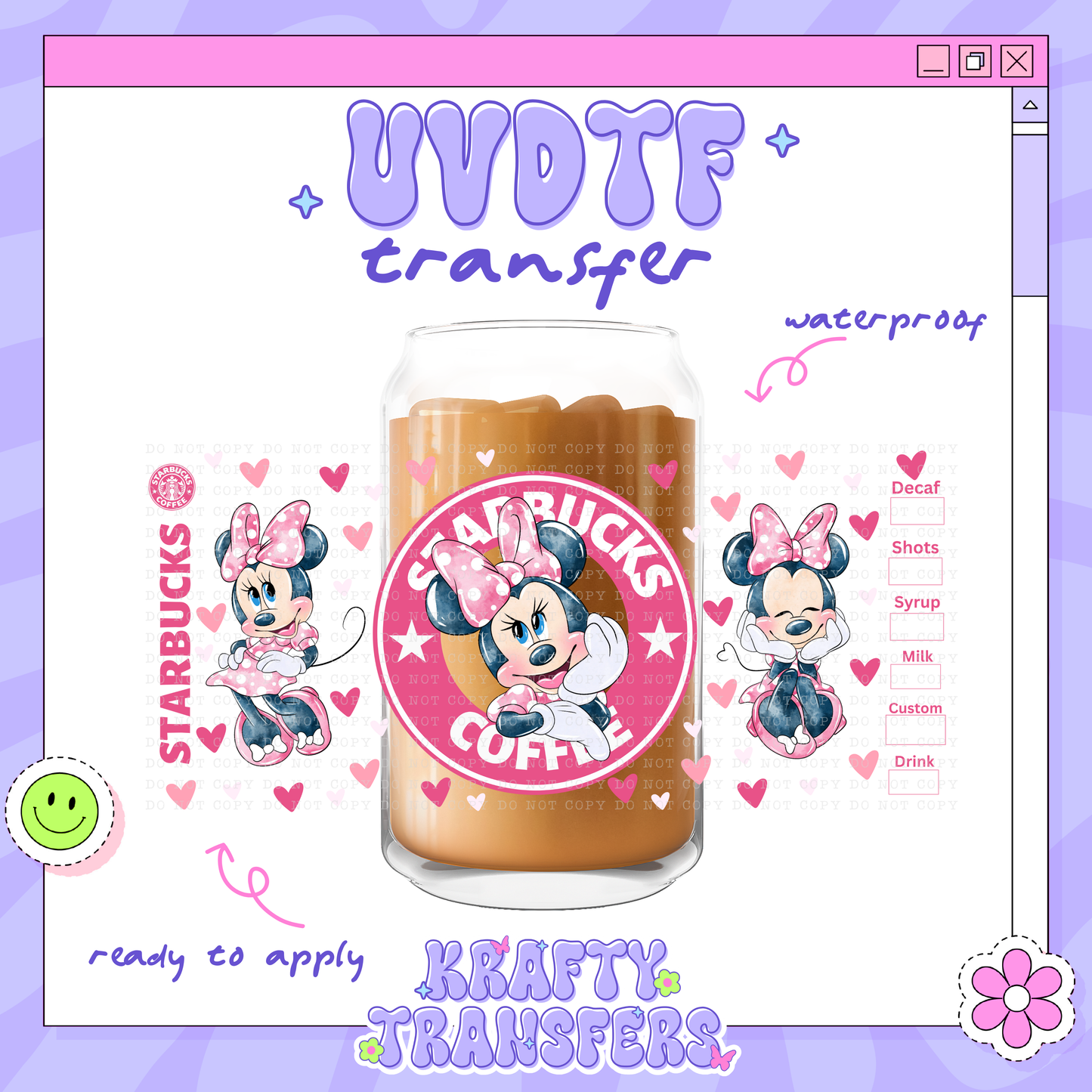 Did Starbs Mouse - 16oz Glass Wrap