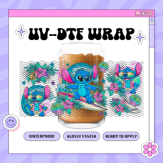 Dis Surfer Alien - 16oz Glass Wrap