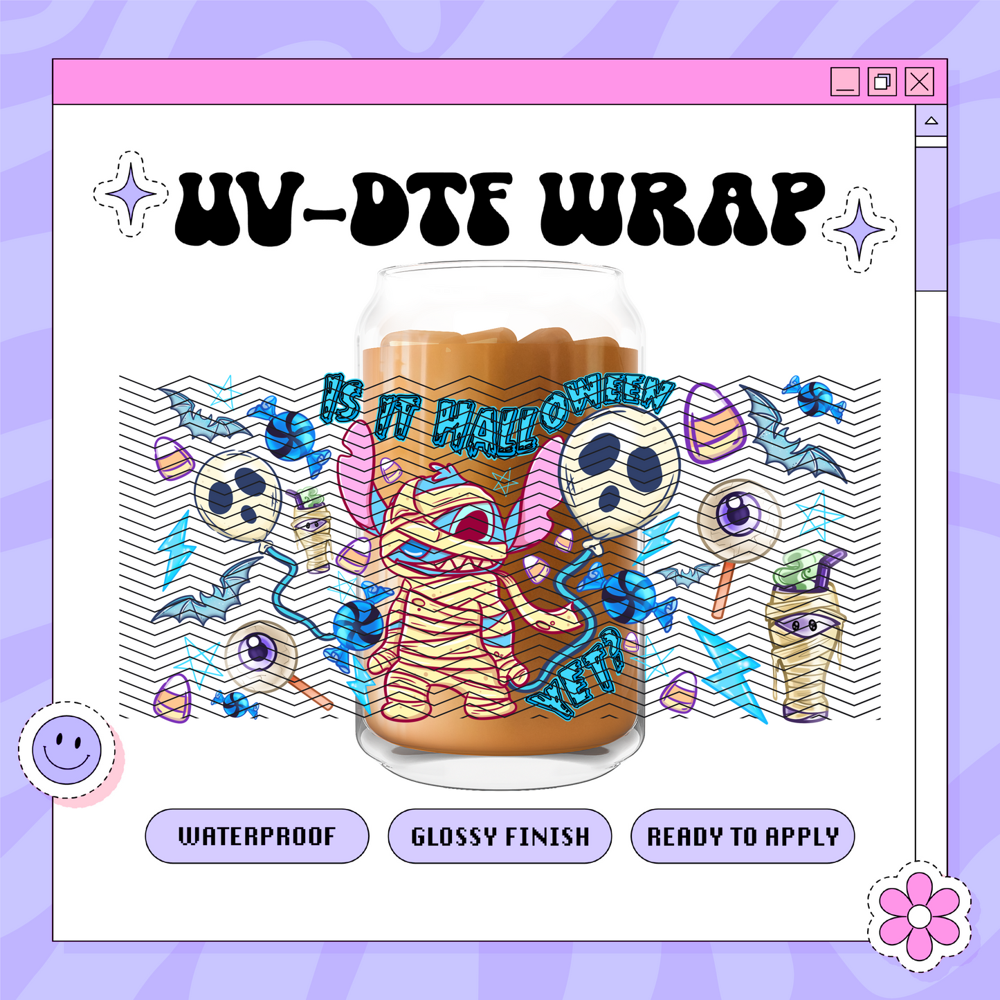 Dis Spooky Alien - 16oz Glass Wrap