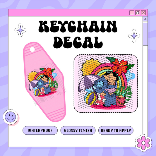 Dis Alien & Girl Summer - Motel Keychain Decal