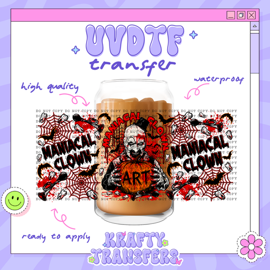 Spooky ART Clown  | #23 | 16oz UVDTF Wrap