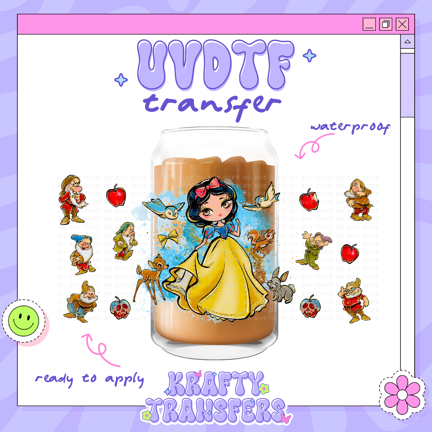 Dis Princess SW - 16oz Glass Wrap