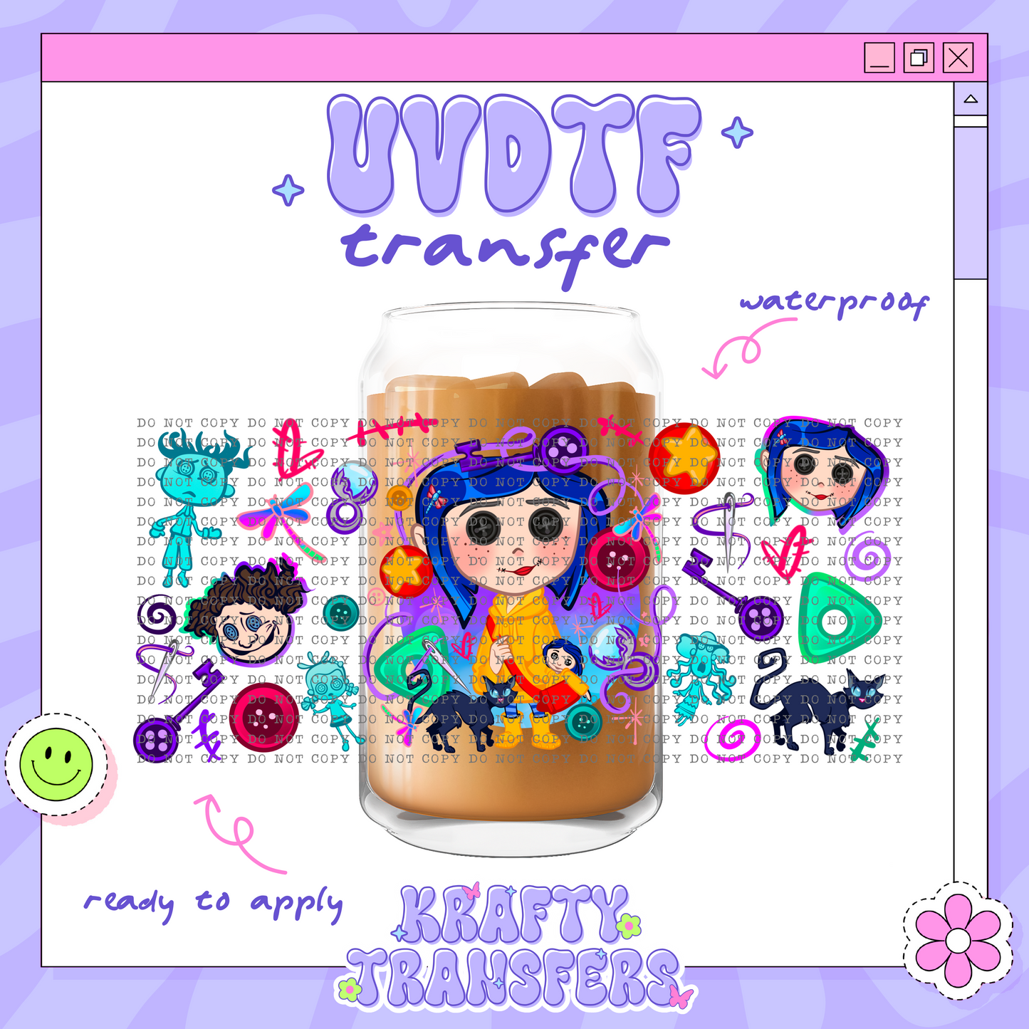 Cora Girl - 16oz Glass Wrap