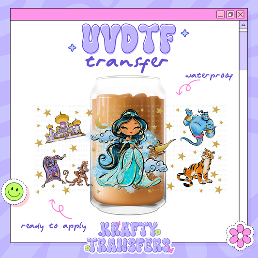 Dis Princess J - 16oz Glass Wrap