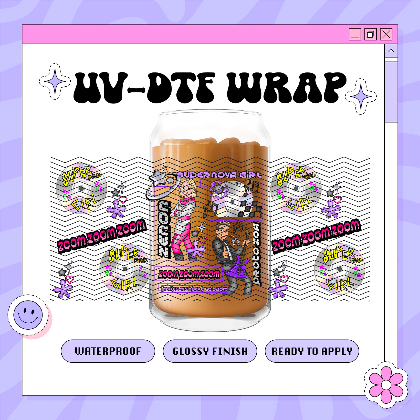 Dis + Proto Zo. - 16oz Glass Wrap