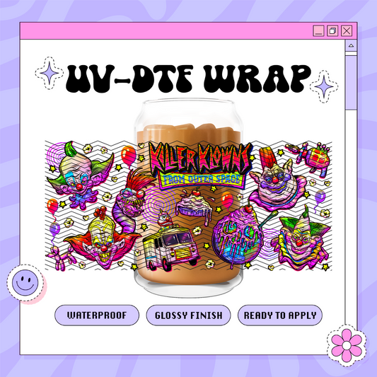 Spooky Space Klownz - 16oz Glass Wrap