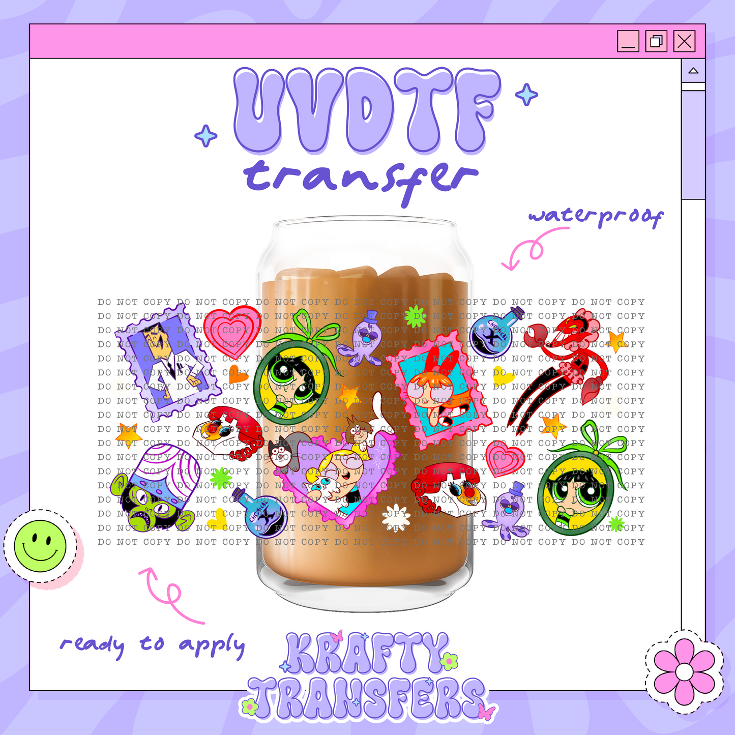 2000s Puff Girls  - 16oz Glass Wrap