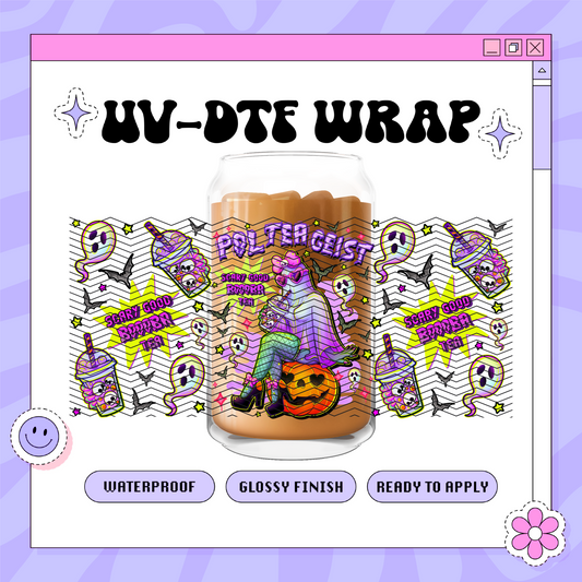 Spooky Booba Tea - 16oz Glass Wrap