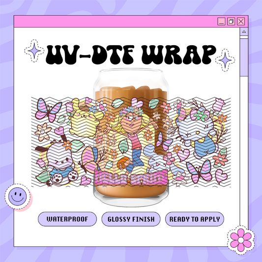 Dis Kawaii Liz Spring- 16oz Glass Wrap
