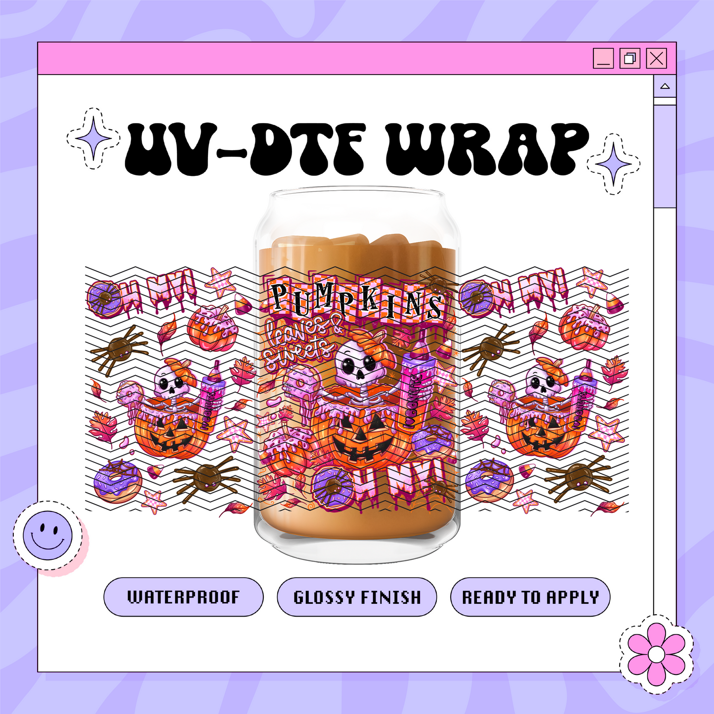 Spooky Pumpkins - 16oz Glass Wrap