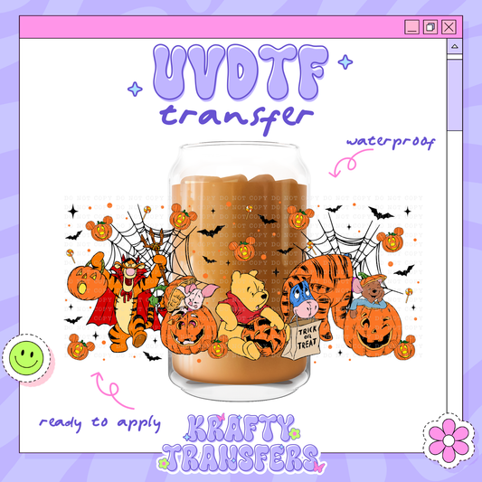 Dis Spooky Bear Trick r Treat - 16oz Glass Wrap