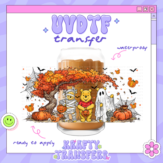Dis Spooky Bear Halloween - 16oz Glass Wrap