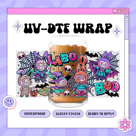 Labubu + Boo - 16oz Glass Wrap