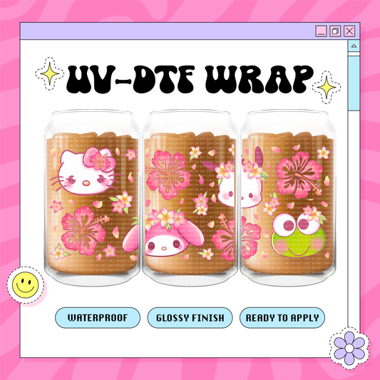 Blossom Kawaii ll - 16 oz Glass Wrap