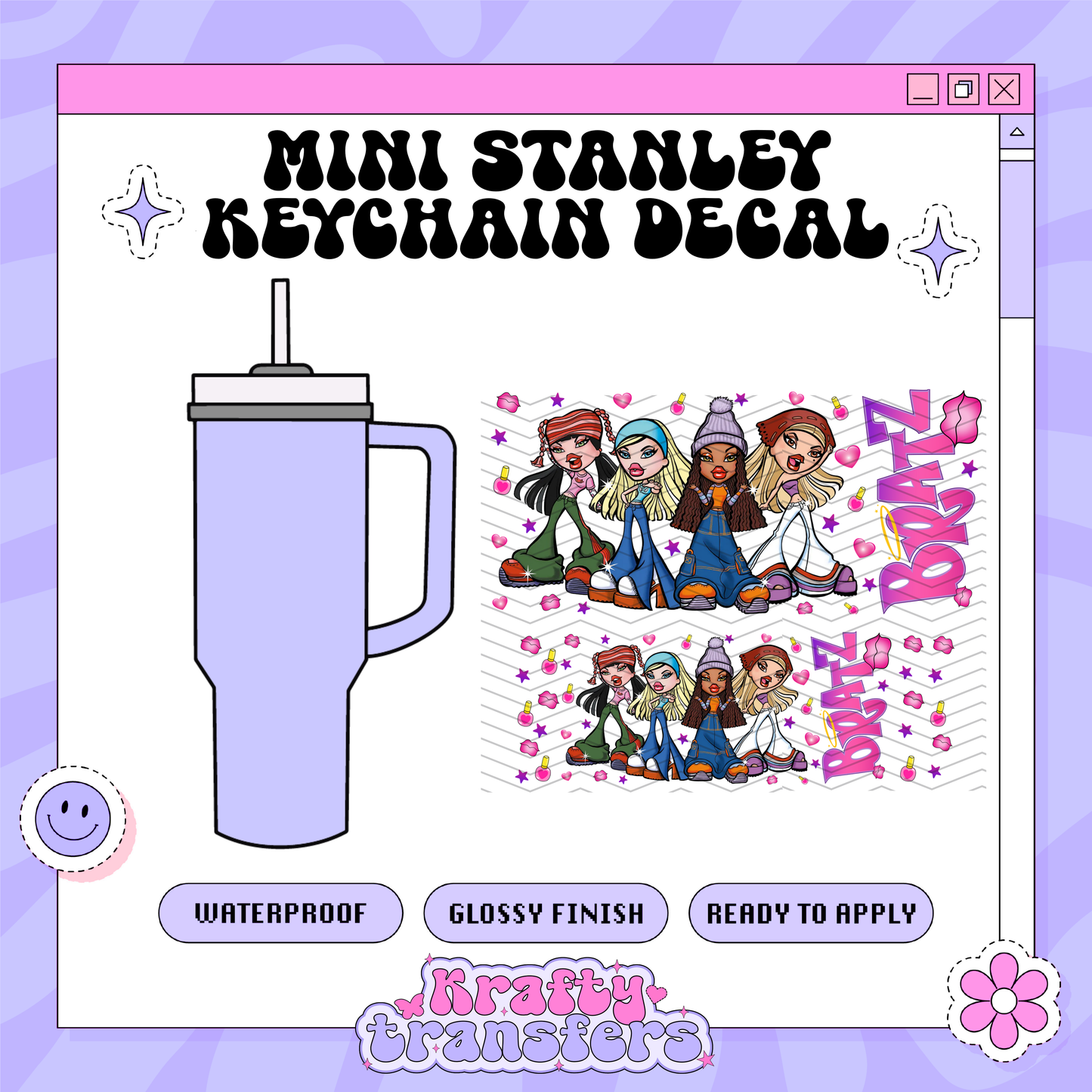 Sassy Dollz - Mini Stanley Keychain Decal
