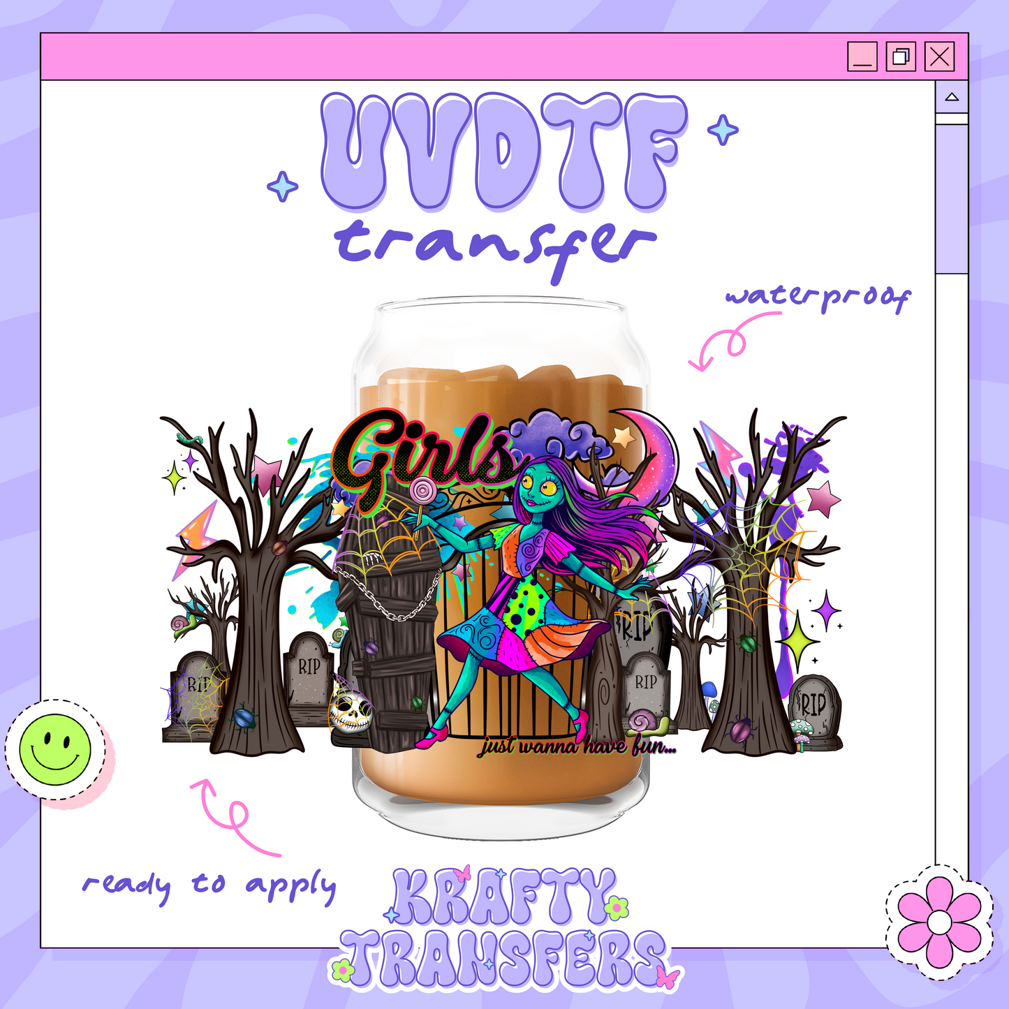 Spooky Dis NBC +Sal - 16oz Glass Wrap