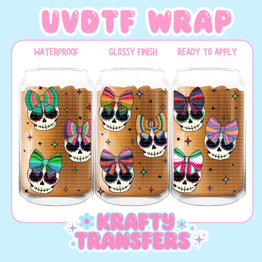 Sugar Skull - 16 oz UV DTF WRAP