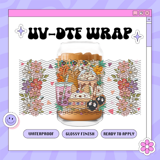 Kawaii Cafe Toto - 16oz Glass Wrap