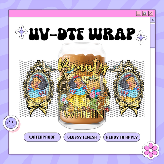 Dis Princess Bear SW - 16oz Glass Wrap