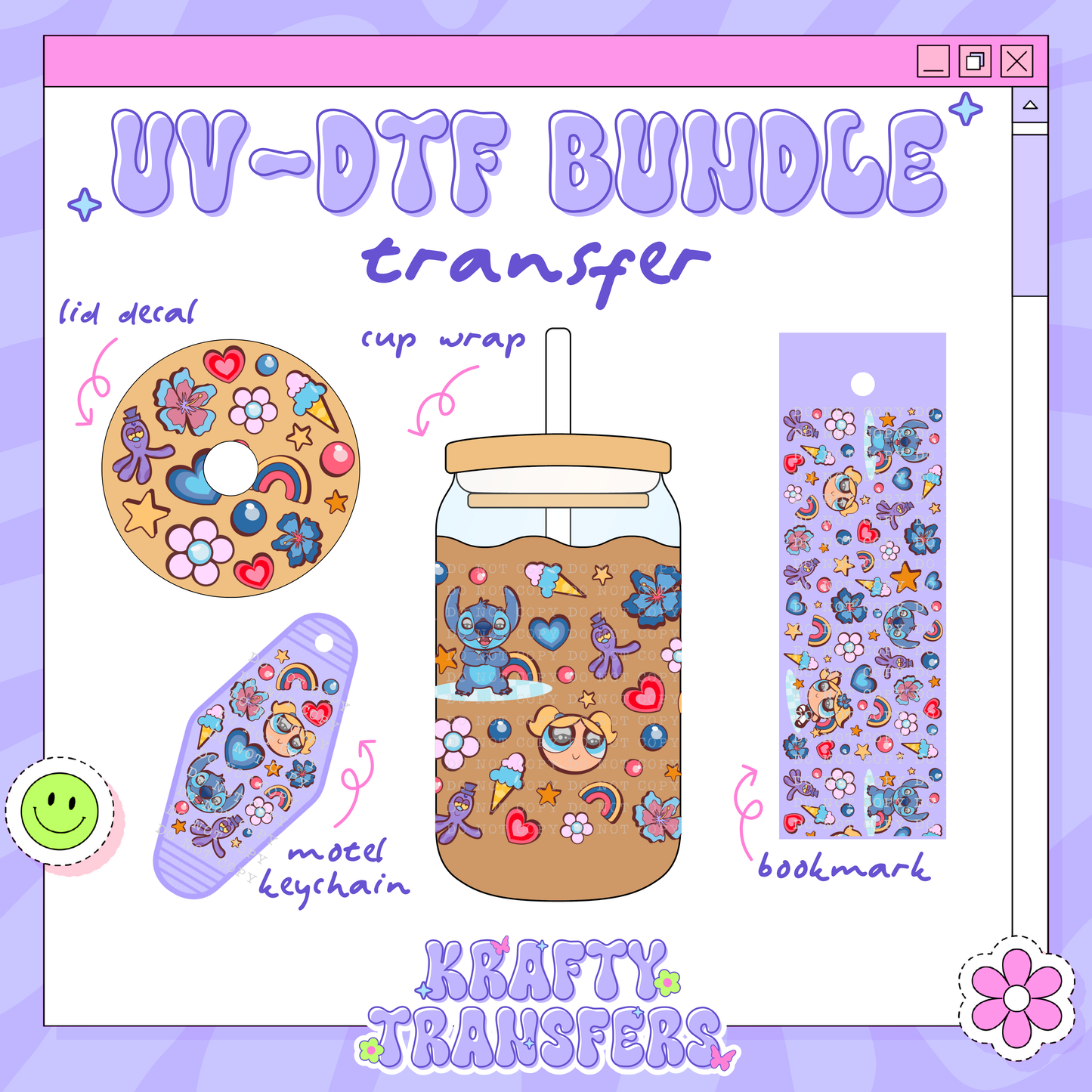 Alien & Bubbles - UV-DTF Transfer Bundle