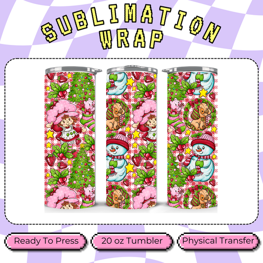 Strawberry Jolly - 20oz Sublimation Tumbler Wrap