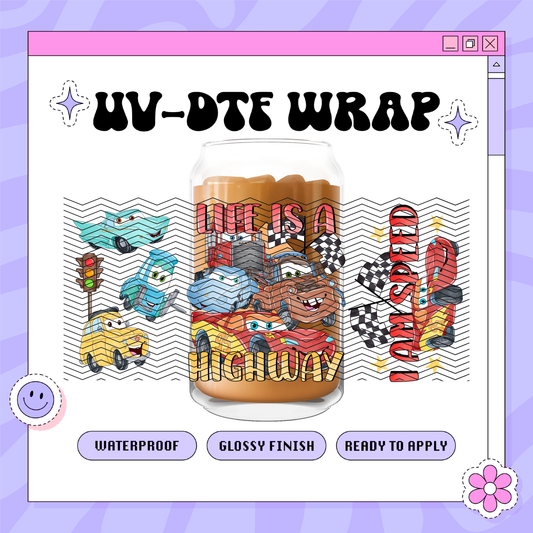 Dis Racers- 16oz Glass Wrap