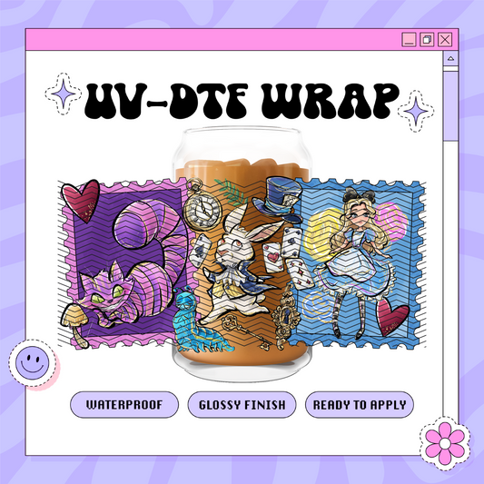Dis Wonderland Stamps - 16oz Glass Wrap