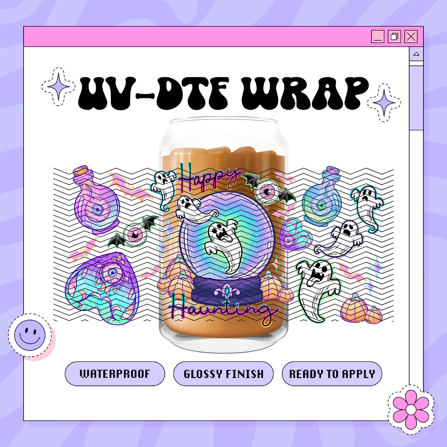 Spooky Happy Haunting - 16oz Glass Wrap
