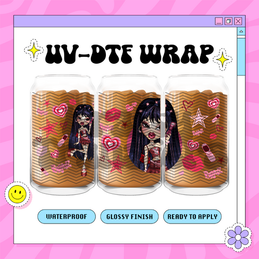 Y2K J Doll EXCLUSIVE - 16 Oz UV DTF Wrap