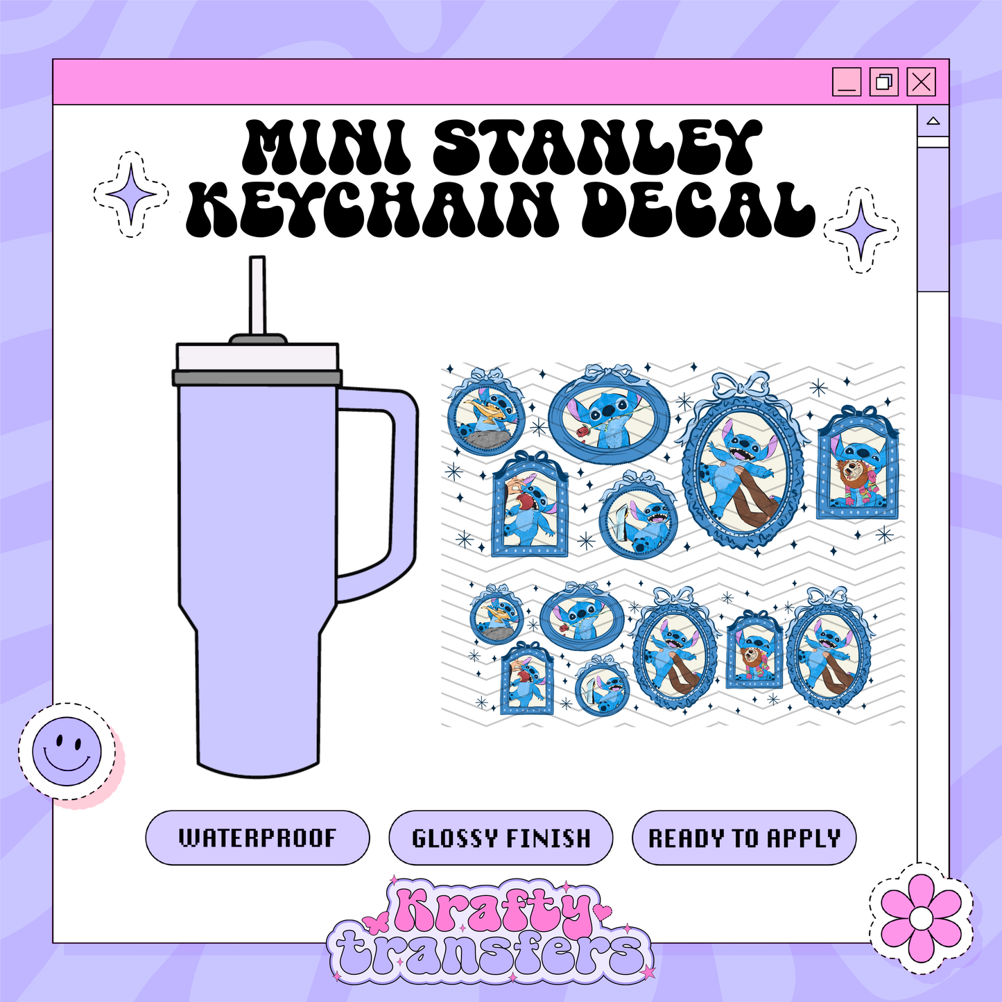 Dis Alien Frames - Mini Stanley Keychain Decal