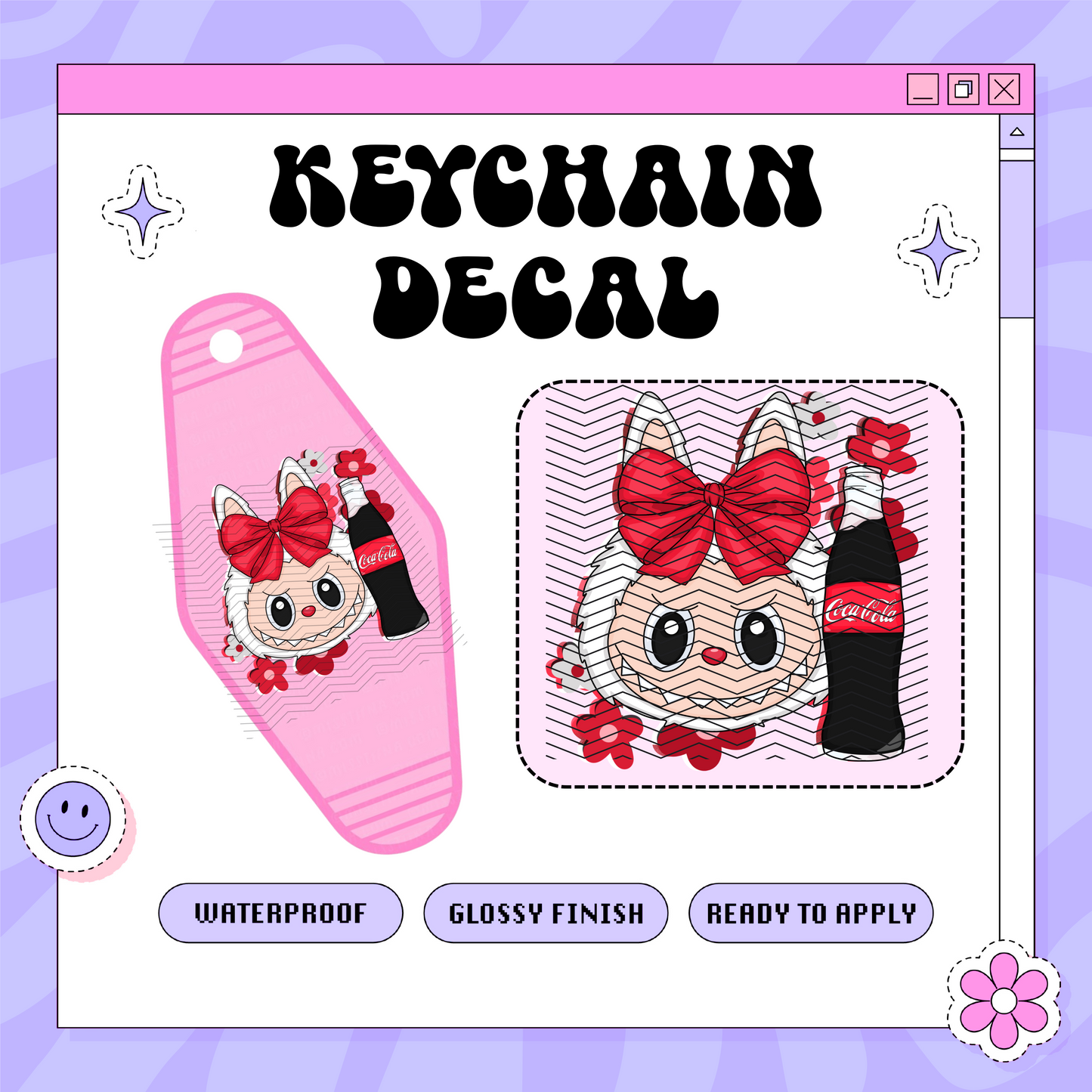 Labubu + Cola - Motel Keychain Decal