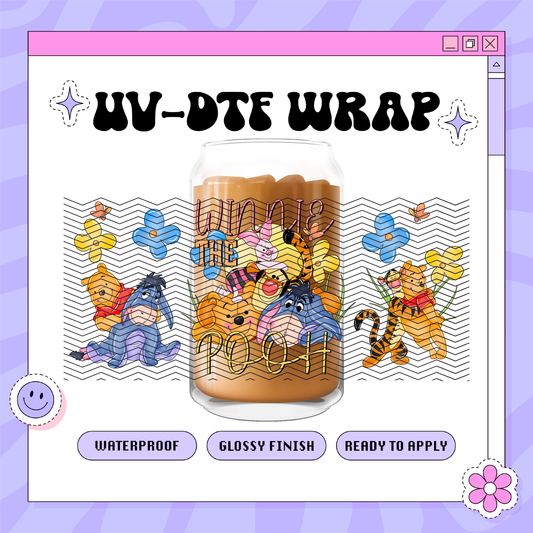 Dis Honey Bear- 16oz Glass Wrap